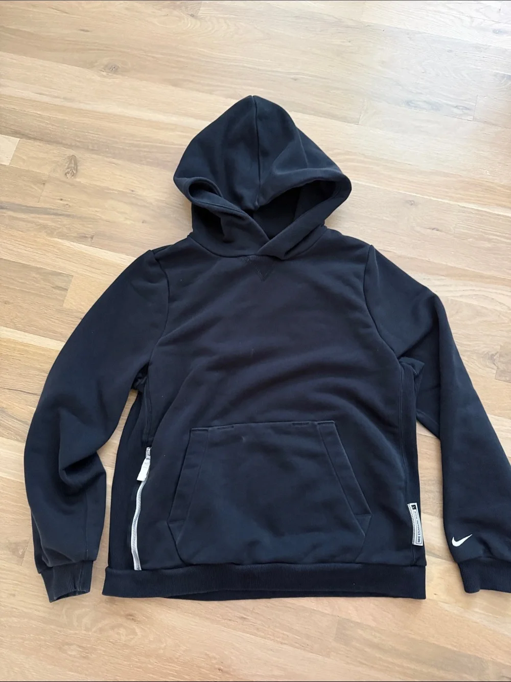 Nike Black Kids Pullover Hoodie with Side Zips